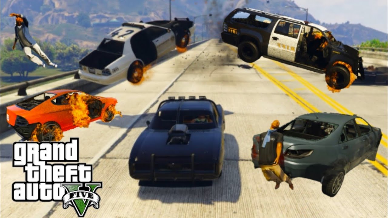 GTA 5 - Duke O' Death Muscle Car - Destruction Compilation - Cinematic 5 🌟 Chase🔥OP😱