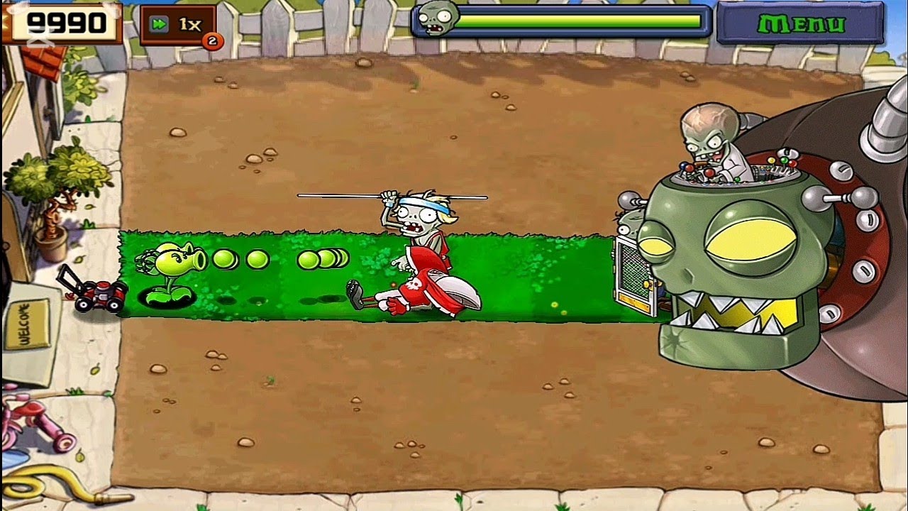 Peashooter x Repeater Vs Dr.Zomboss - Who Will Win? PVZ 1 Fullgamplay 