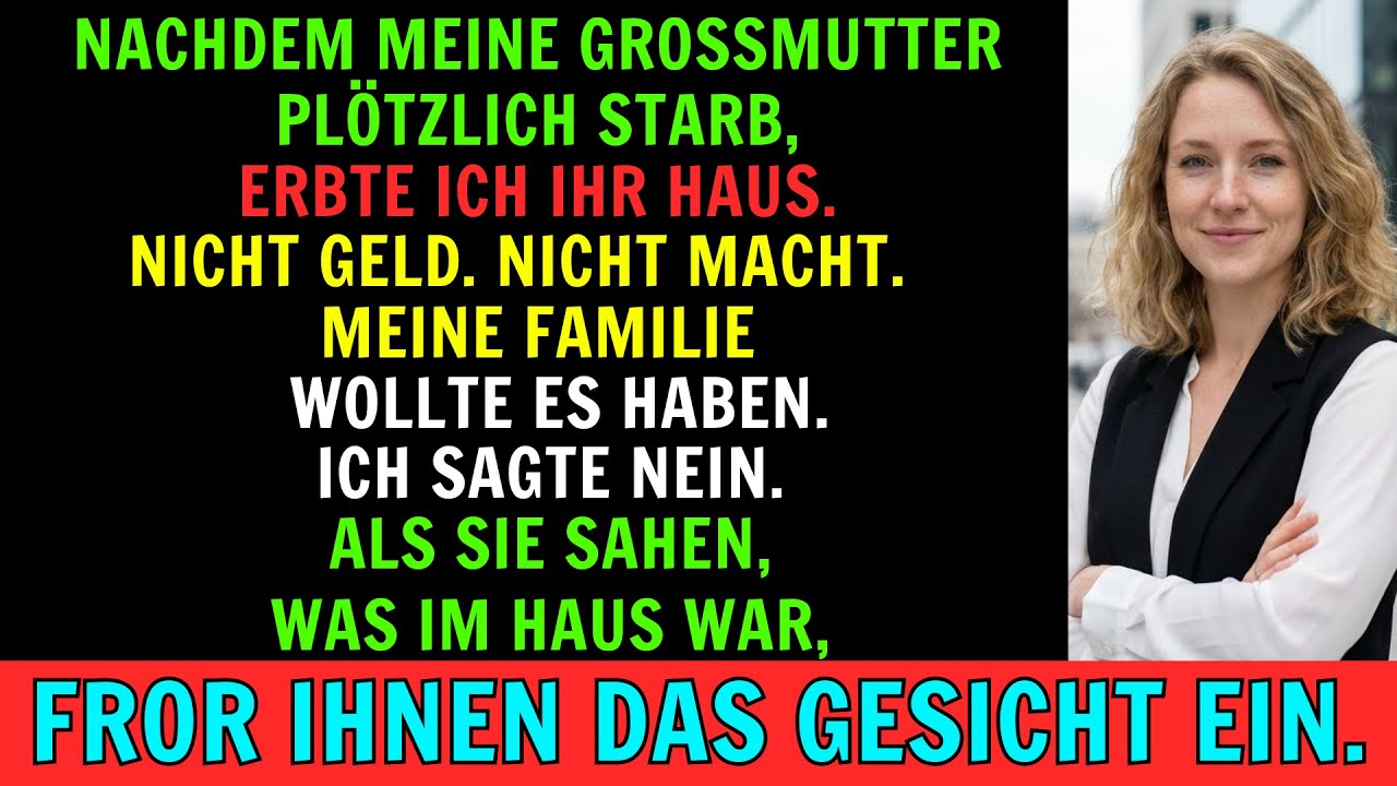„Nachdem meine Großmutter starb, erbte ich ihr Haus — meine Familie forderte es. Ich weigerte mich.“
