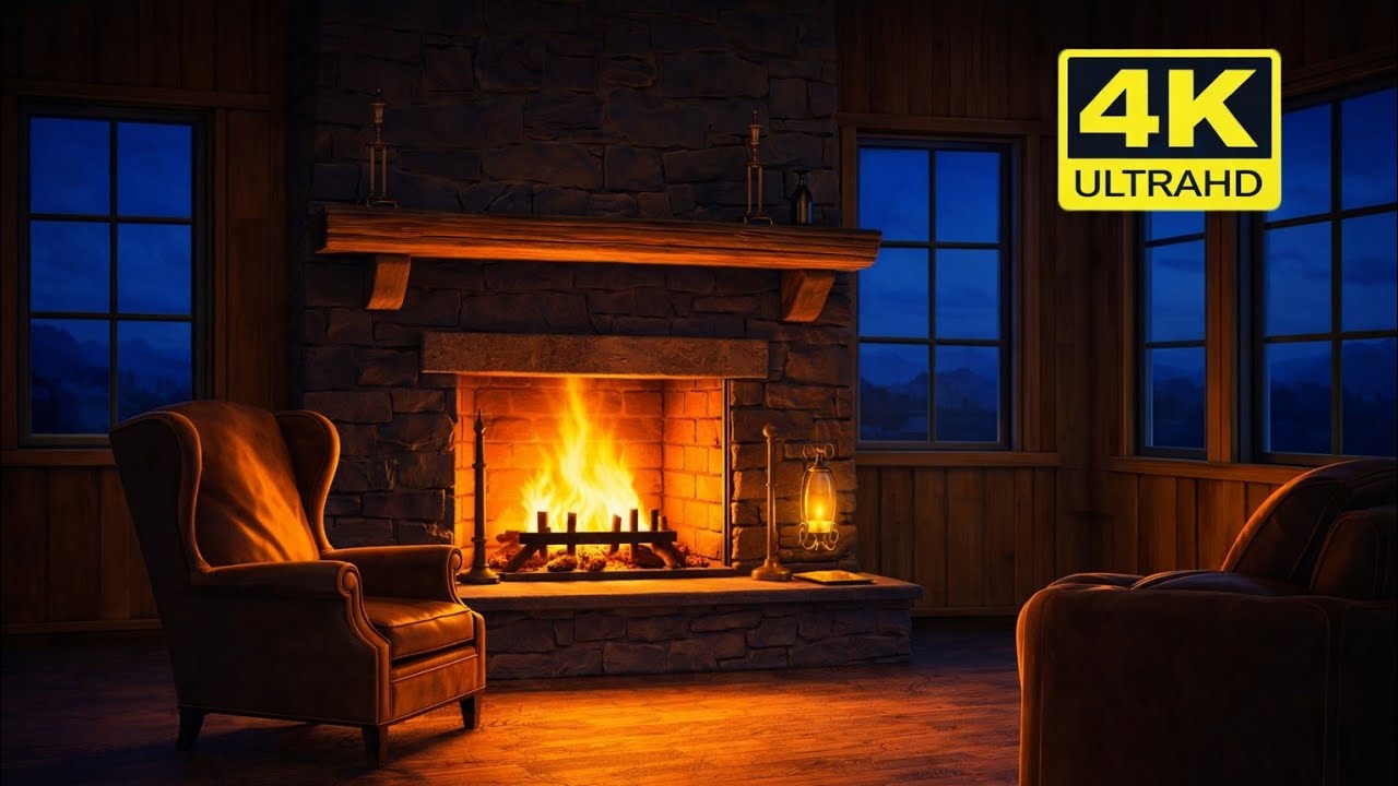 🔥 Cozy Fireplace 4K – Relaxing Fire Ambience for Chill & Focus (40 MIN)