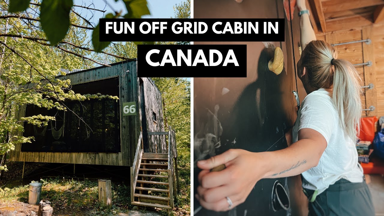 We had to BIKE TO CHARGE OUR PHONES! TINY CABIN | Le Vertendre Zoobox, Quebec, Canada Airbnb