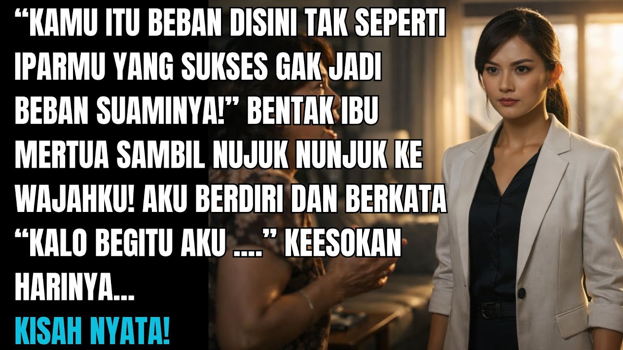 “KAMU ITU BEBAN DISINI TAK SEPERTI IPARMU YANG SUKSES GAK JADI BEBAN SUAMINYA!”KEESOKAN HARINYA...