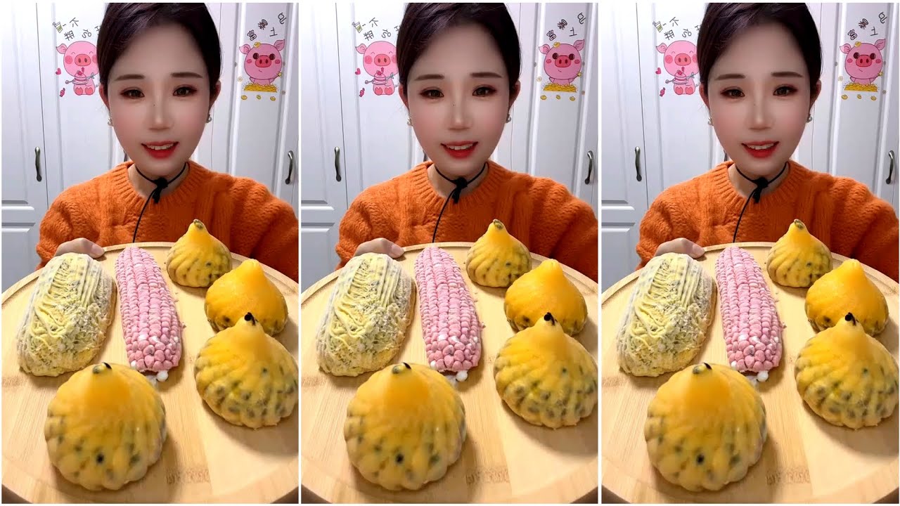 ASMR PASSION FRUIT ICE EATING