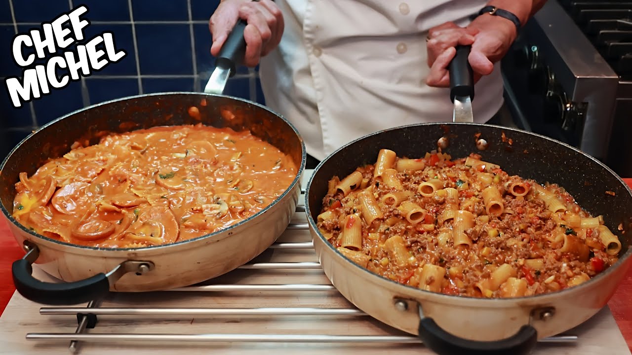 Deux recettes de pâtes à la viande, simple, délicieuses et rapides pour toute la famille
