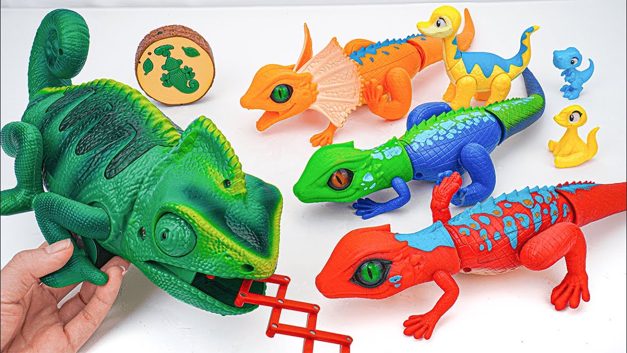 [😽toy asmr😽] ZURU Robo Alive Lizard Series 2 & RC Chameleon Animal Toys ASMR 🦎 No talking🔇
