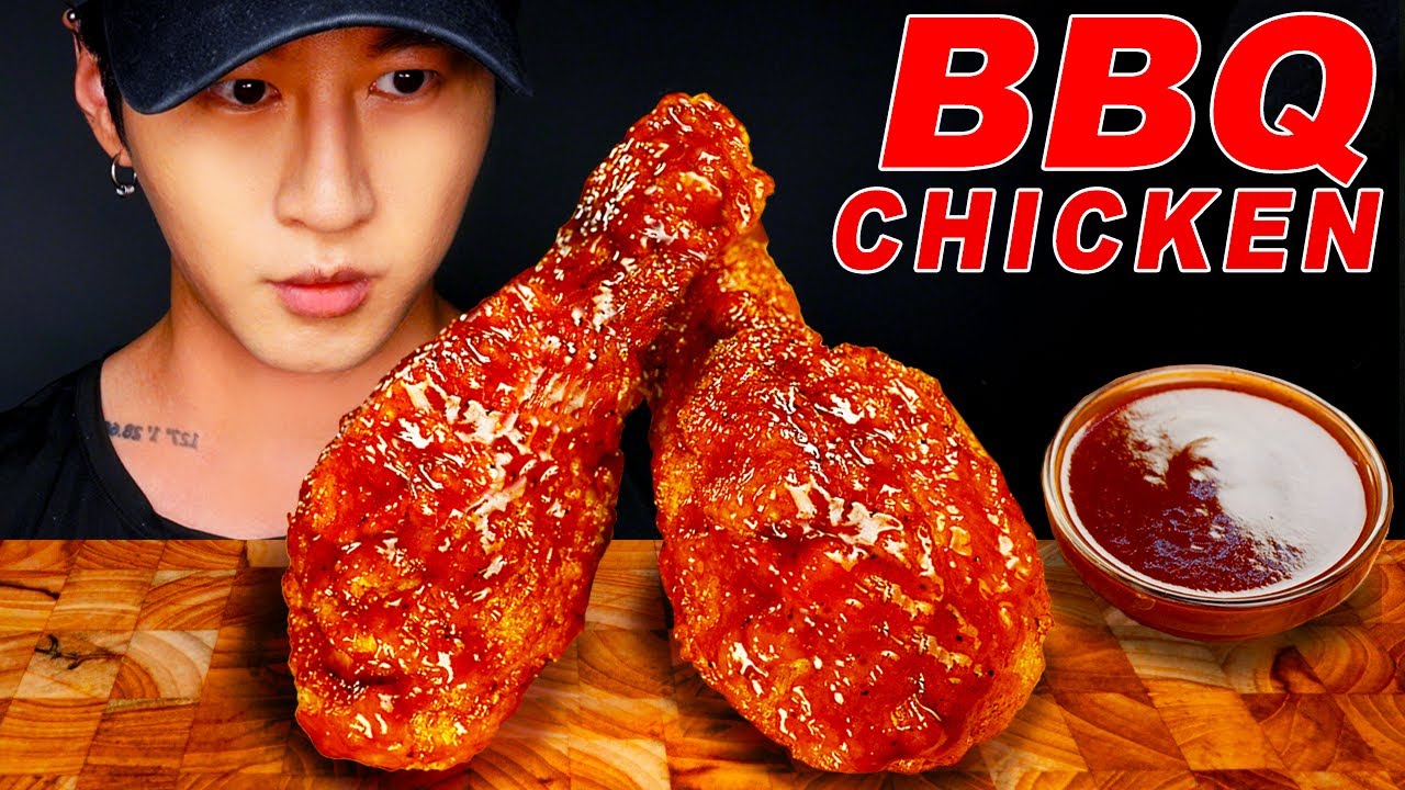 ASMR BBQ FRIED CHICKEN | COOKING & EATING SOUNDS | Zach Choi ASMR