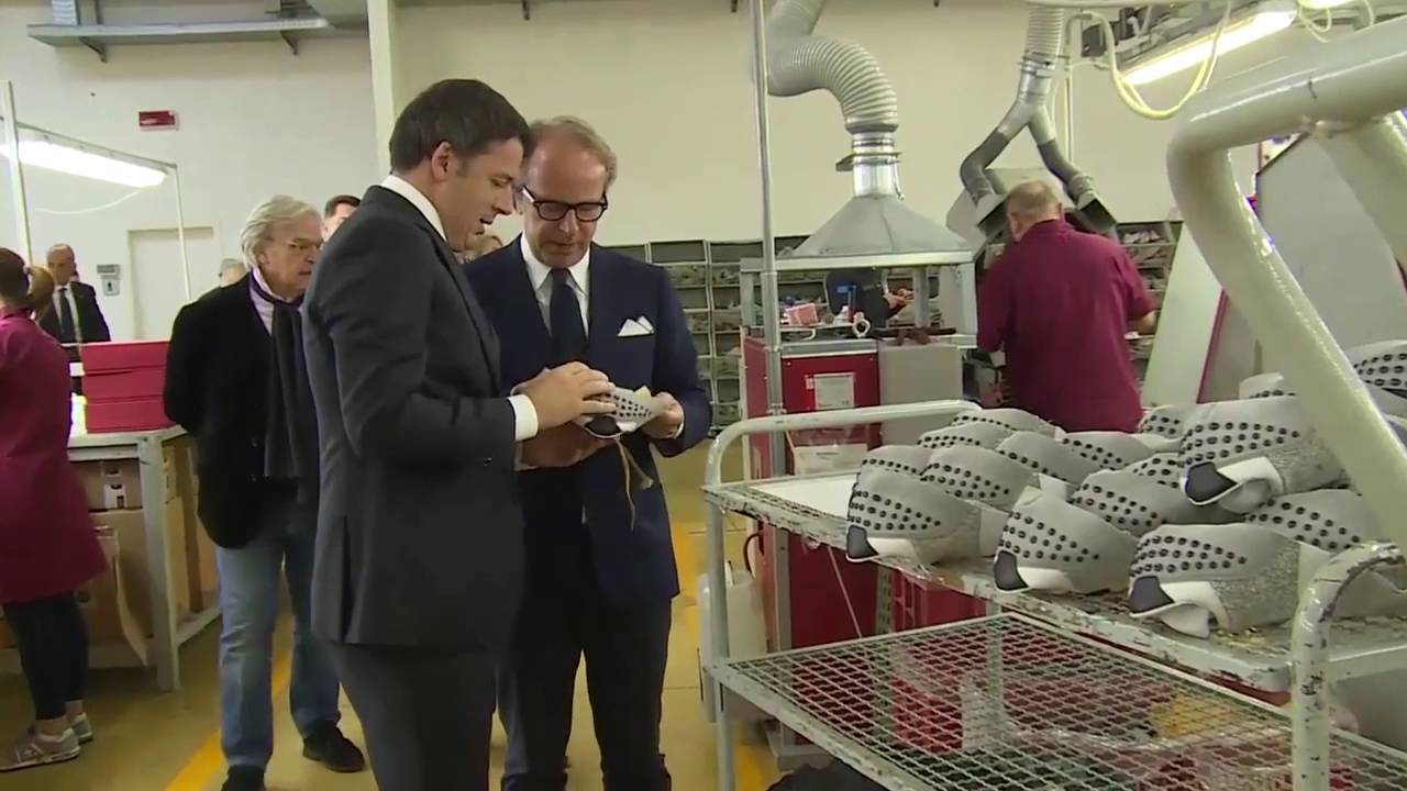 Casette d'Ete (Fermo) - Il Presidente Renzi visita l'azienda Tod's (11.10.16)