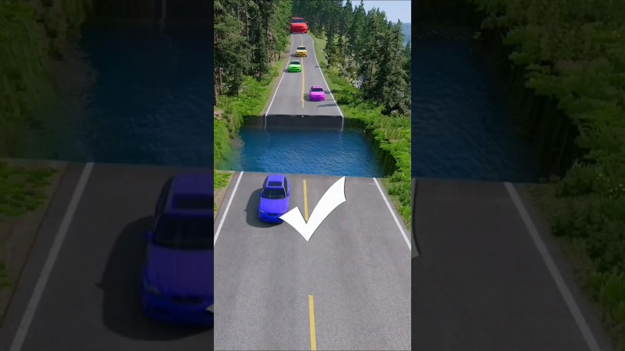 Small To Giant Cars vs Massive Water Pit |#carsvswaterpit #shortvideo
