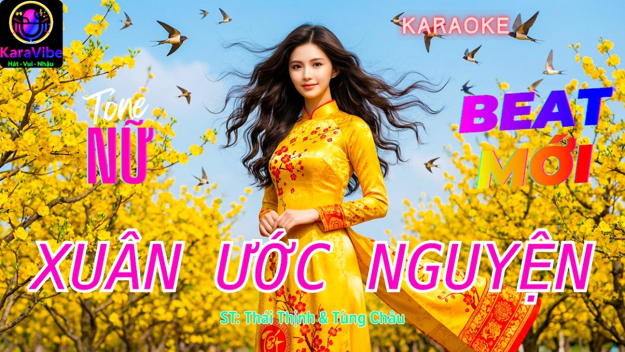 XUÂN ƯỚC NGUYỆN Karaoke ❤️ Tone Nữ ❤️ BÀI QUEN BEAT MỚI ❤️ Dễ Hát