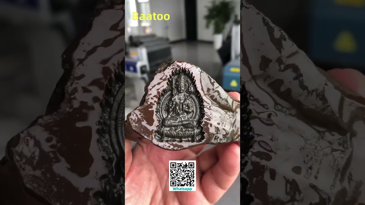 The 60W laser machine is so good at engraving stones that craftsmen are probably going to lose jobs.