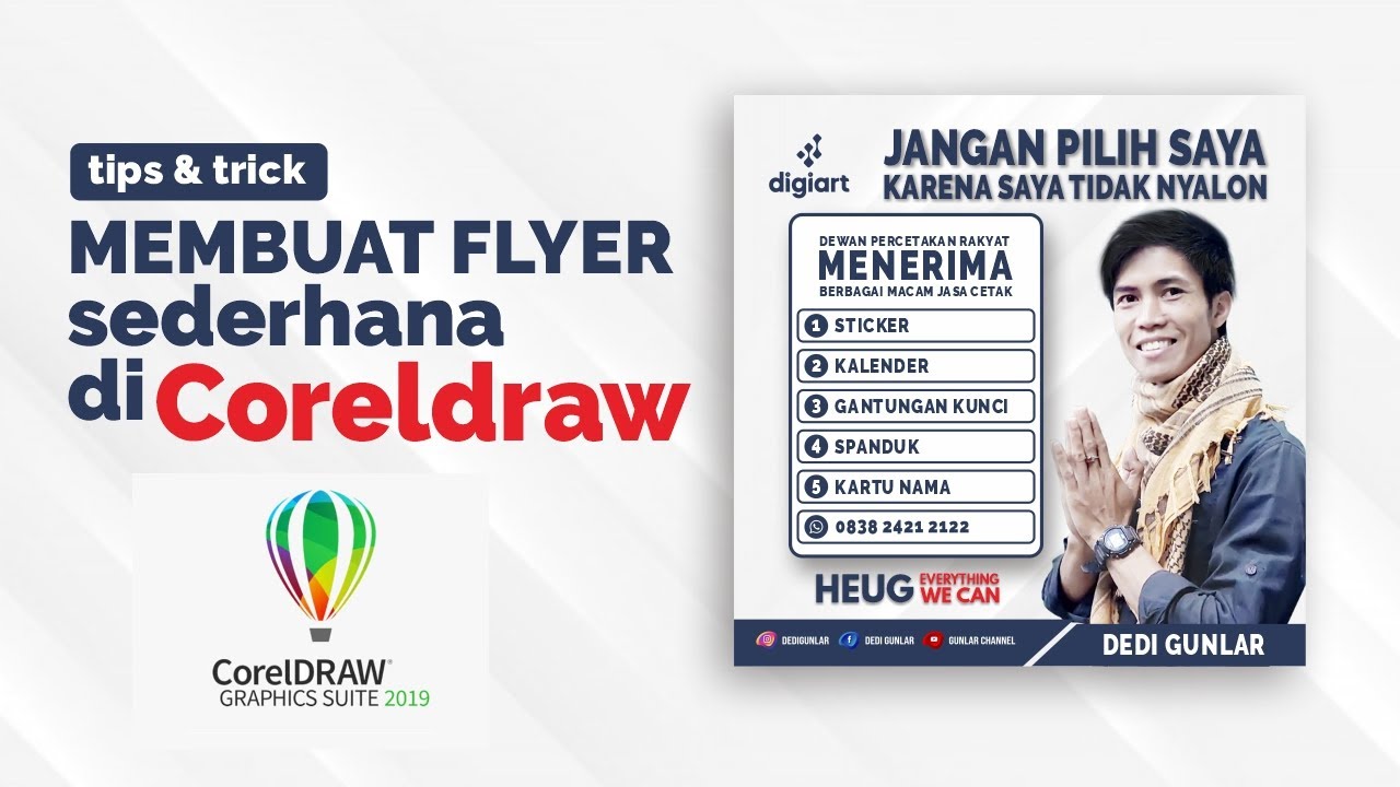 Cara Membuat Poster Sederhana menggunakan Coreldraw | Gunlar Channel