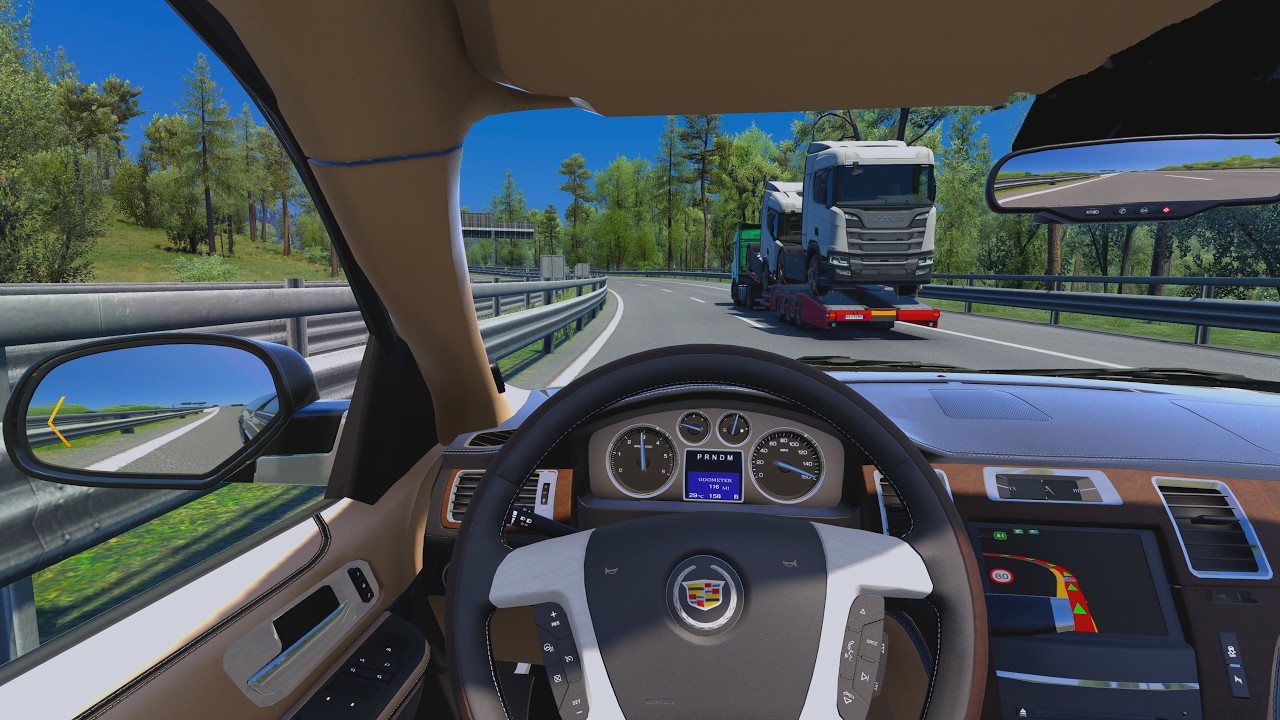 Cadillac Escalade ESV Driving - Euro Truck Simulator 2 Gameplay - Steering Wheel POV #ets2 1.58