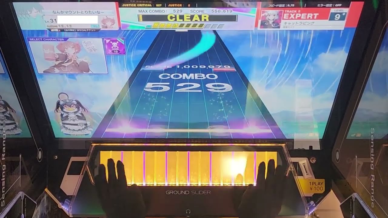 【CHUNITHM】(EXPERT)キャットラビング AJ 手元