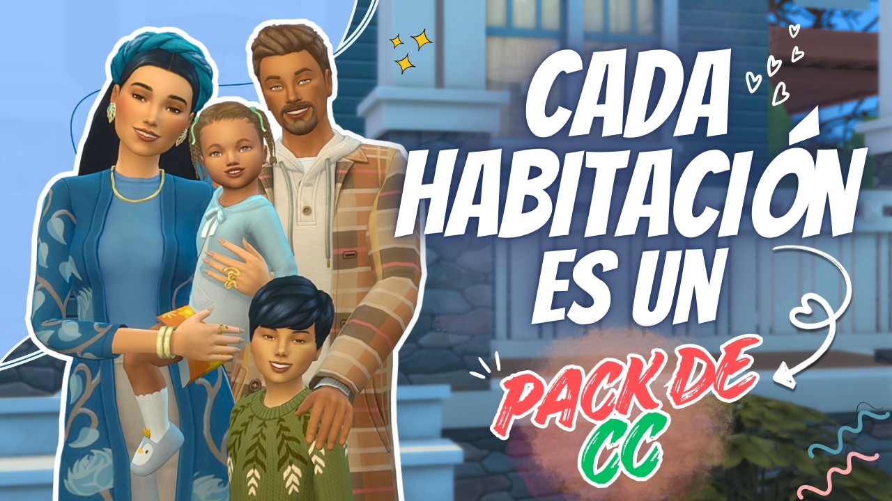 Decoré una CASA ENTERA con Packs de CC Maxis Match | Los Sims 4 🏡✨