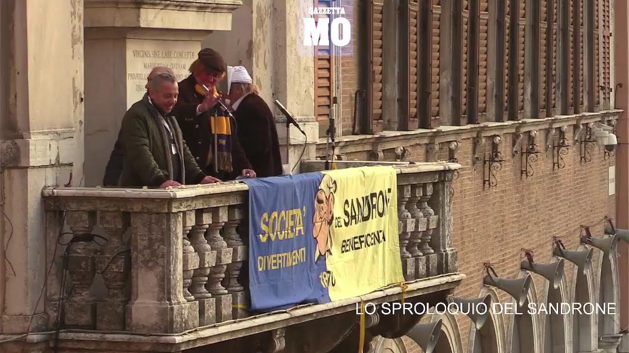 Lo sproloquio del Sandrone. Modena Piazza Grande giovedi grasso 2023