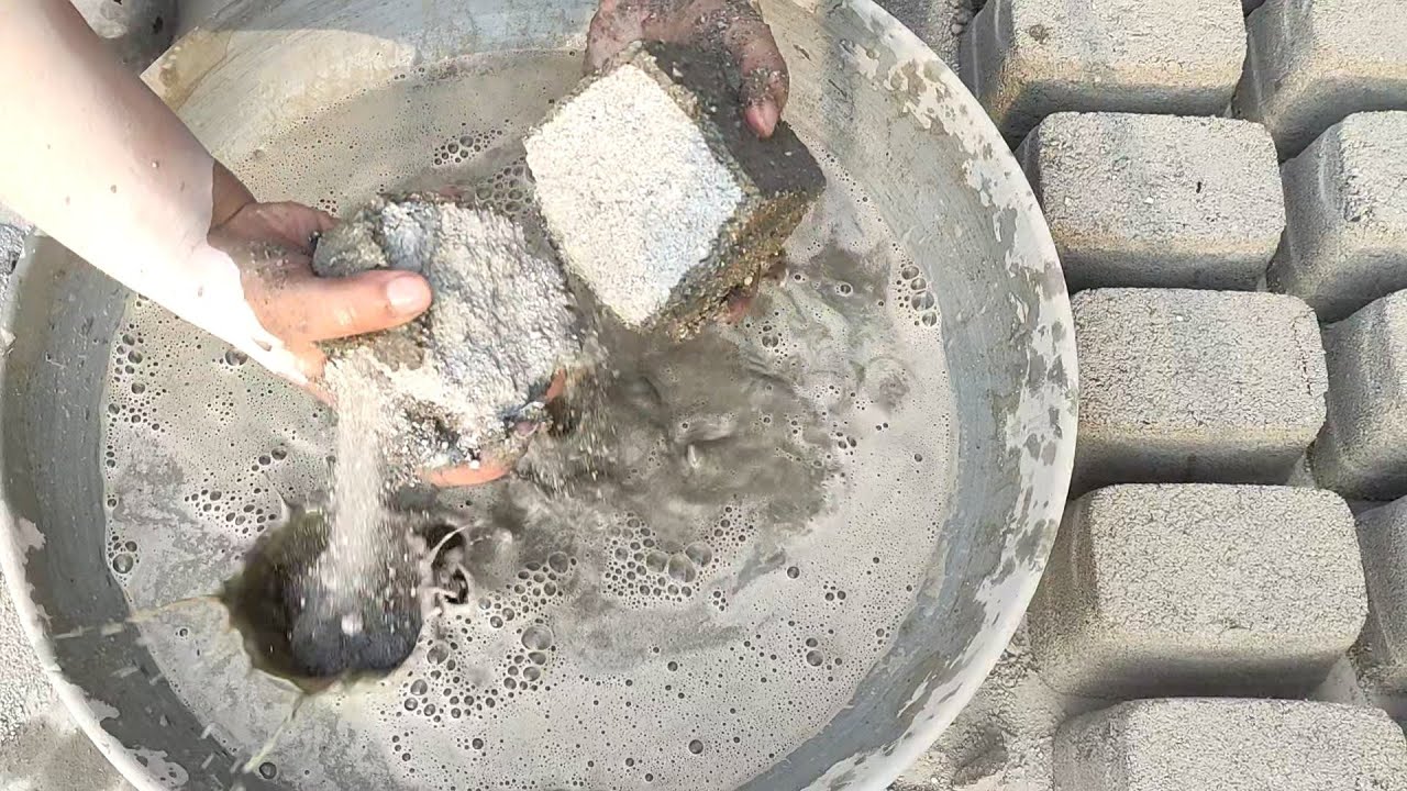 ASMR: super duper dusty soft grainy sand cement whole crush dry+water/oddlysatifying🤤