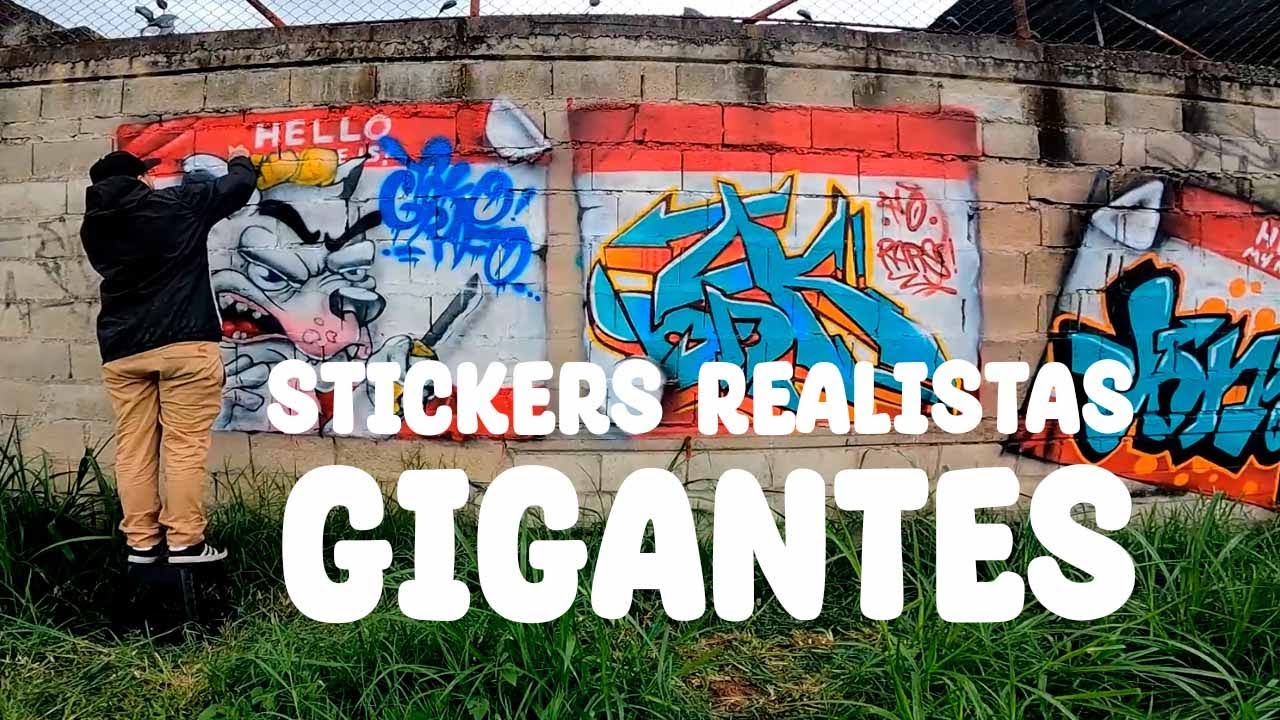STICKERS GIGANTES EN GRAFFITI - My name is FOKOGRAFO - Muy Realistas.