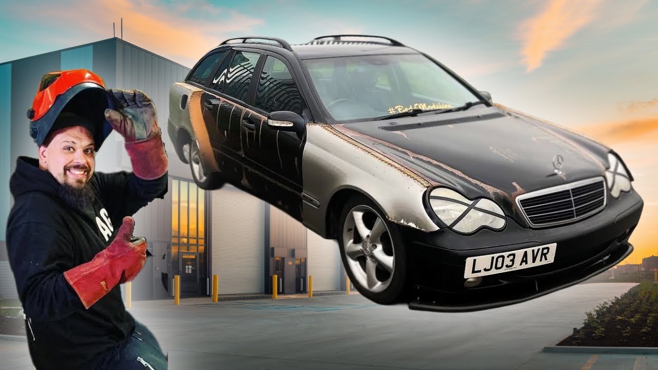 Кузов Zombie Steel Wide Body &mdash; Mercedes C-класса с полосчатыми стальными дисками &mdash; The Anarchy Garage &mdash; Эпизод 4