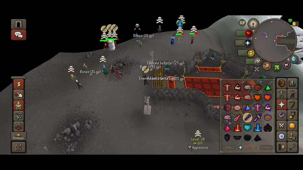 Bots in wildy been seeing them for weeks  harassing players . #osrs  @thejagexchannel 