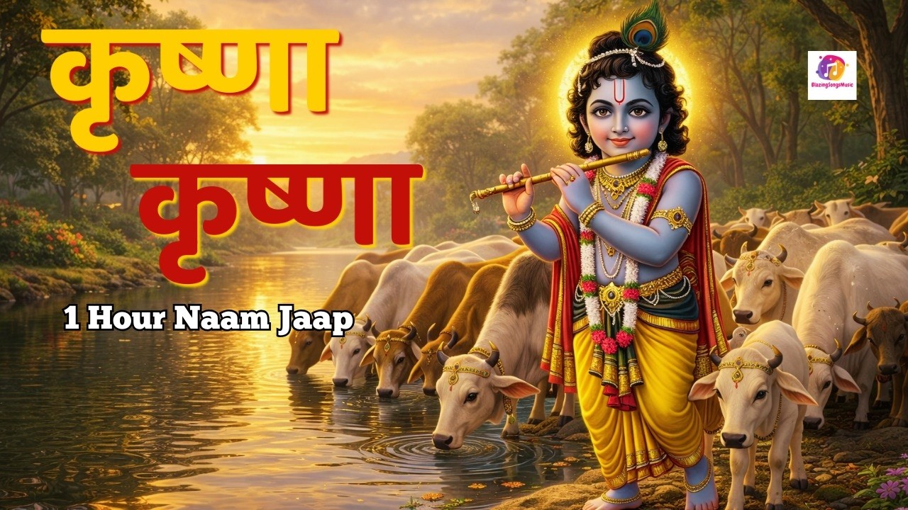 कृष्णा कृष्णा: 1 Hour Peaceful Krishna Naam Jap | श्री कृष्ण नाम जप | Lofi Bhajan #krishnabhajan
