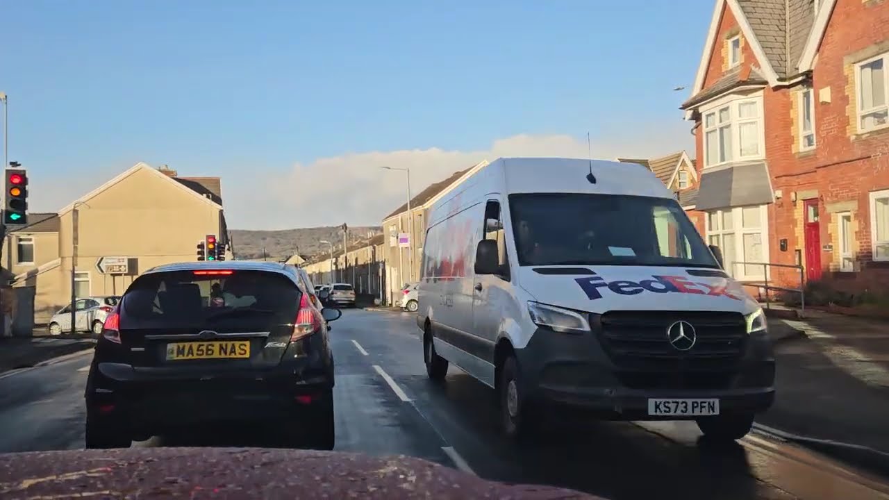 A Sunny Winters Day Drive Neath to Bryncoch South Wales