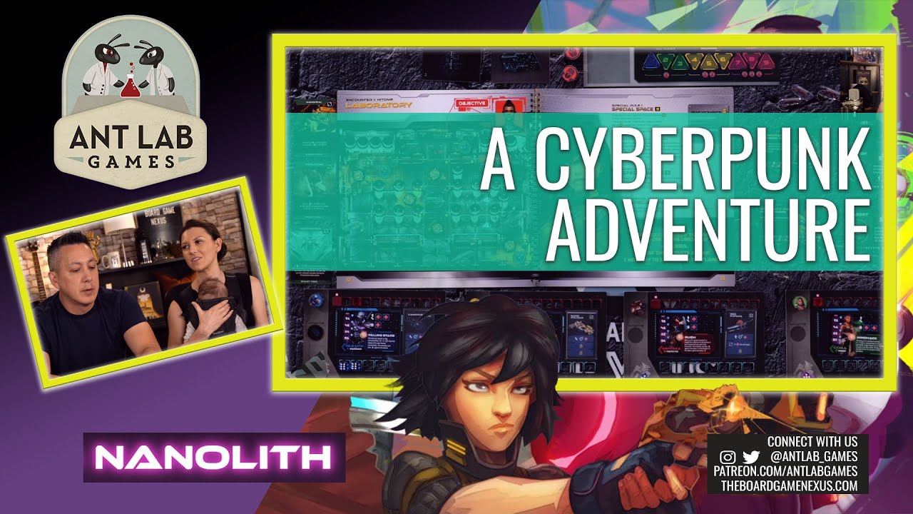 Nanolith Cyberpunk RPG Board Game Playthrough Preview