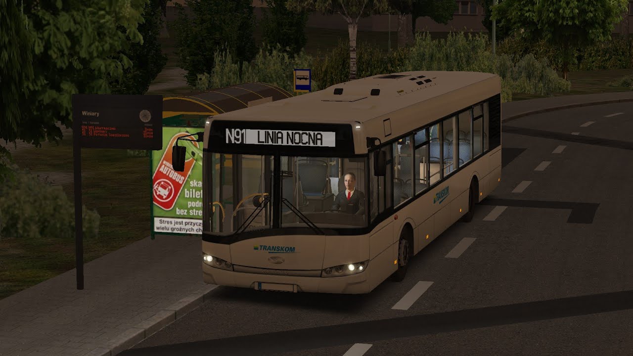 OMSI 2 1080p 60fps PKM 6.0, Linia N91 + Solaris Urbino 12 Transkom Edition