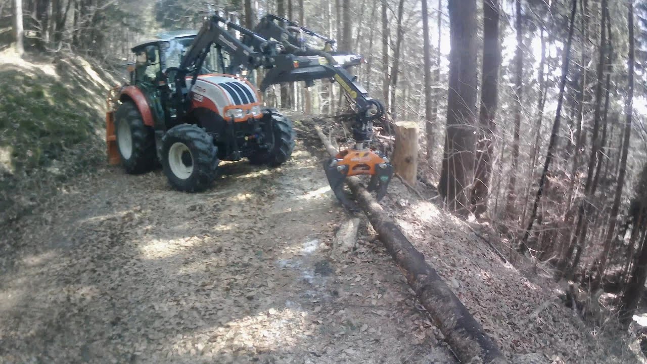 🌲 Qualität im Forst 🌲 Steyr 4105 - Tiger Winde - MS 261 🌲 Gailtal Logging 🌲PFRIEM 🌲 daslebenistschön