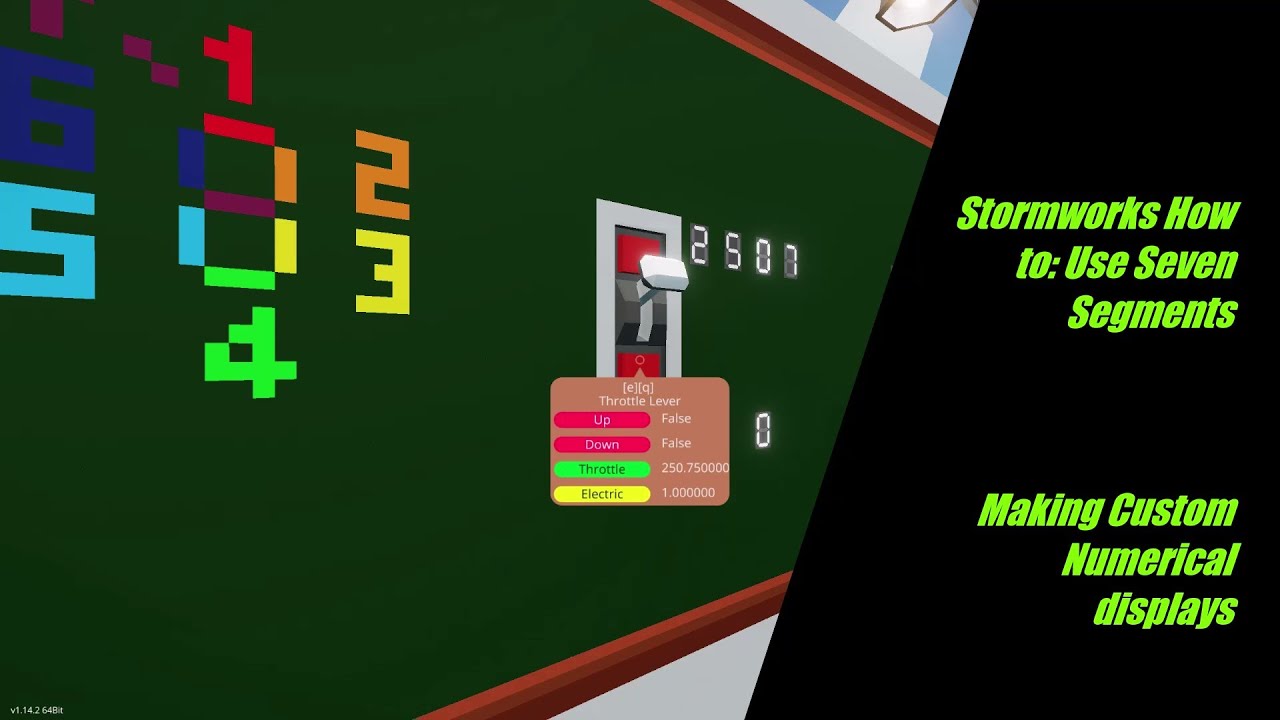 Stormworks How to: Use Seven Segments - Making Custom Numerical displays #stormworks