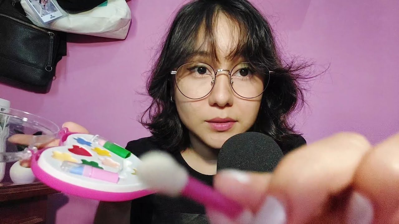 🎙ASMR roleplay pinta caritas y chicle (Gum Chewing, visuales)