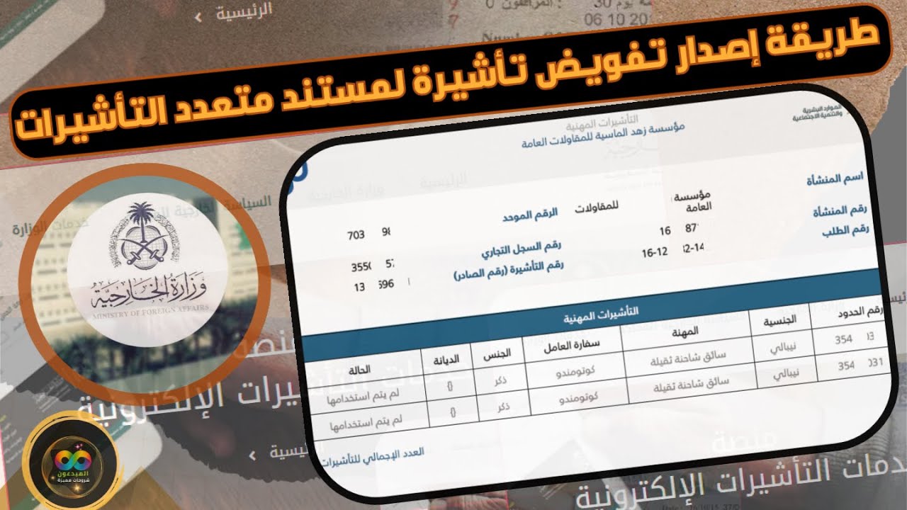 طريقة عمل تفويض لمستند متعدد التأشيرات لمكاتب استقدام مختلفة وتصديق التفويض من الغرفة التجارية