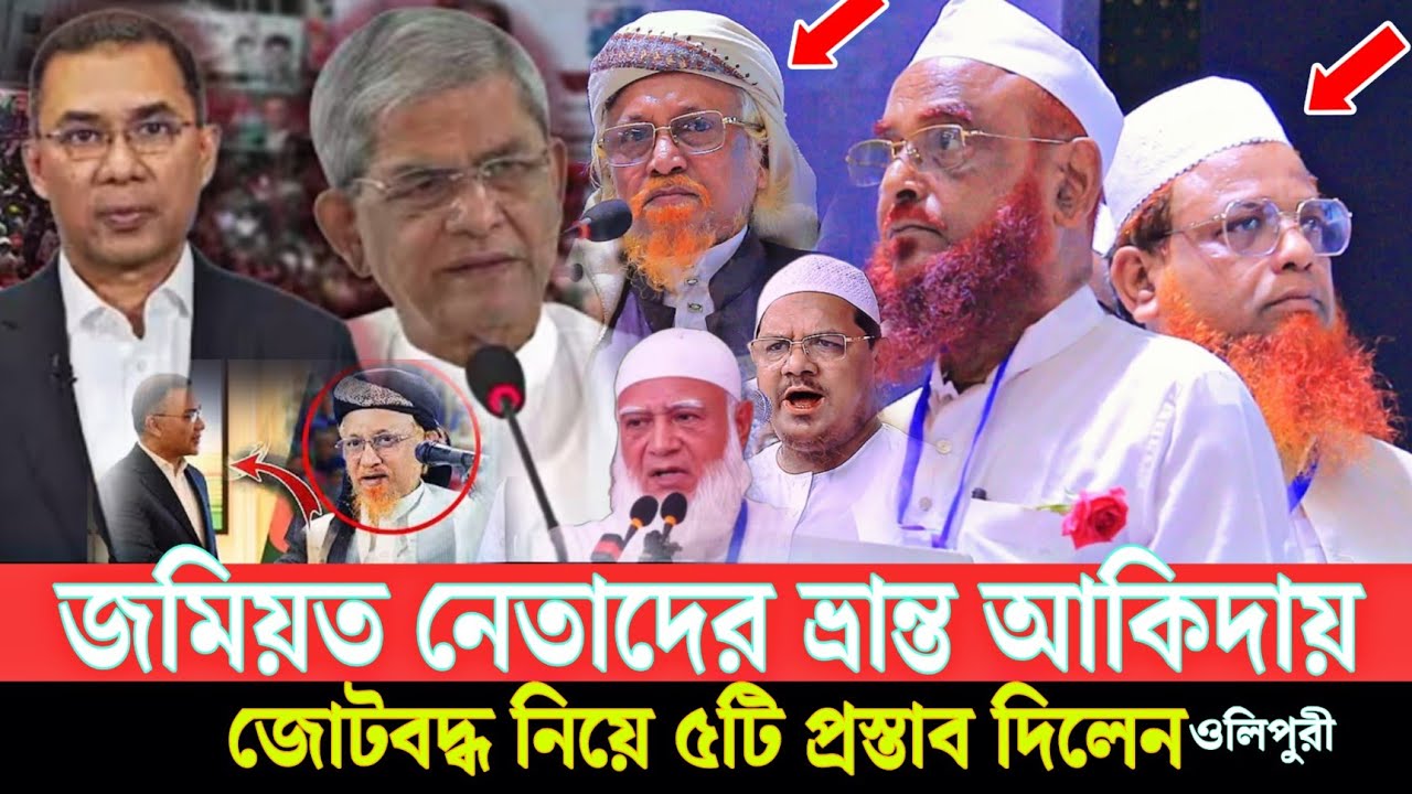 ভ্রা*ন্ত আকিদা বিএনপির সাথে জমিয়তের জোটবদ্ধ নিয়ে ৫টি প্রস্তাব দিলেন আল্লামা নুরুল ইসলাম ওলিপুরি 