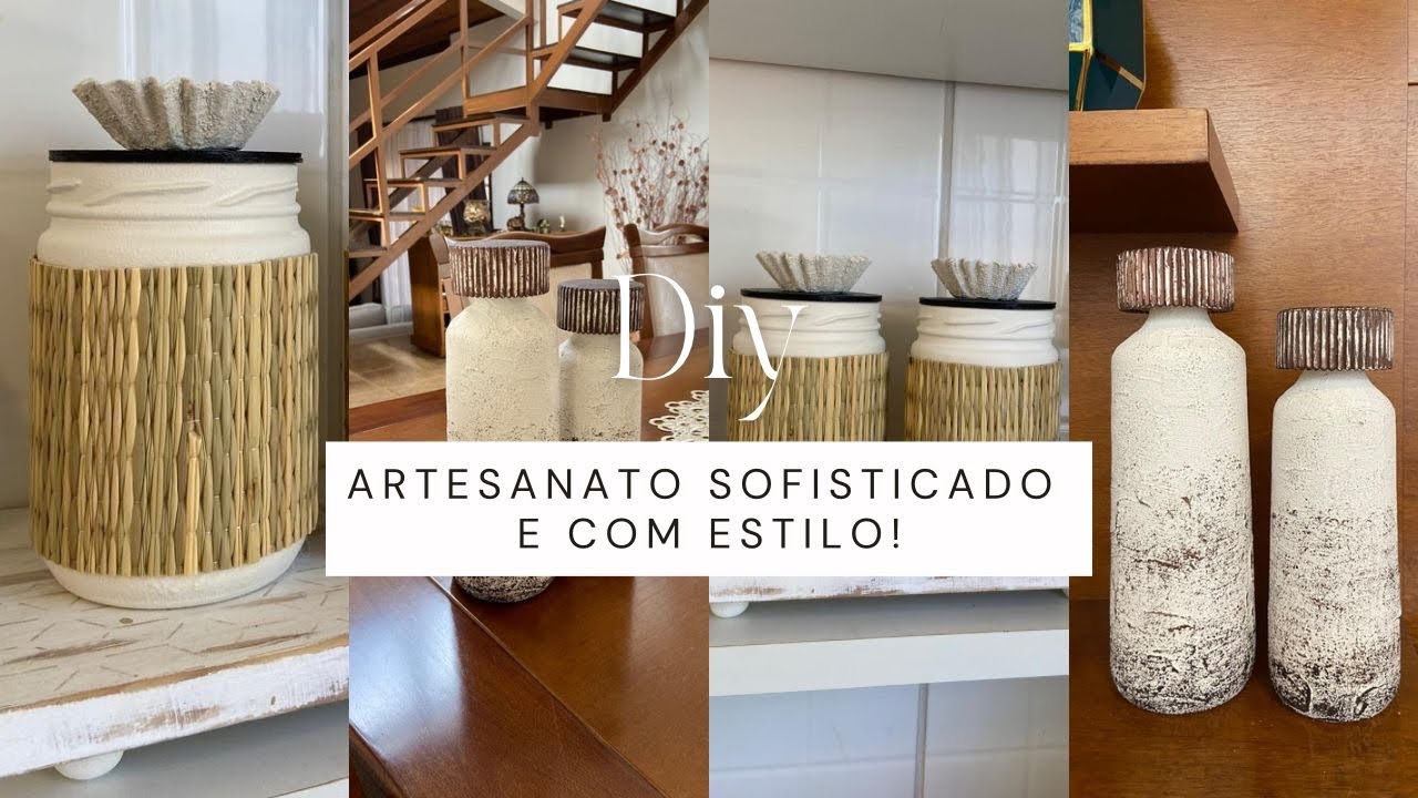 TRANSFORME GARRAFAS EM PEÇAS DECORATIVAS COM MUITO ESTILO! 