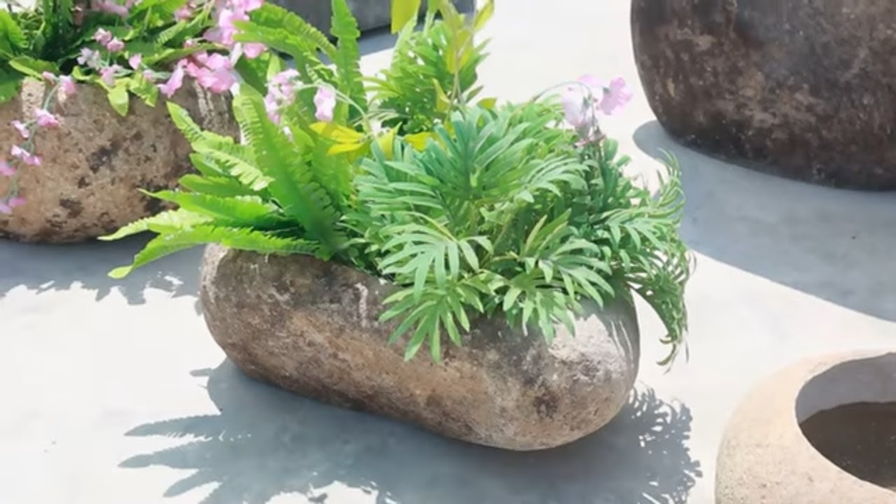 Summer bestsellers boulder rock flower pot and sink