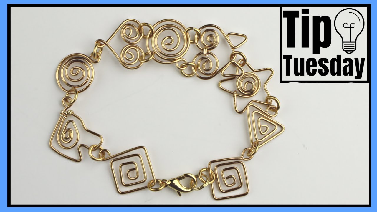 Spiral Link Wire Bracelet DIY Tutorial