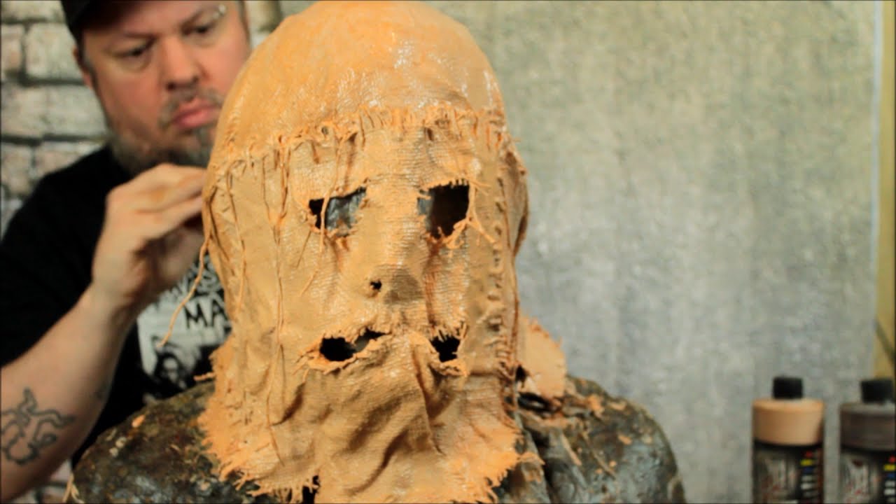 DIY Burlap Scarecrow Mask  - Butcher Man Mask