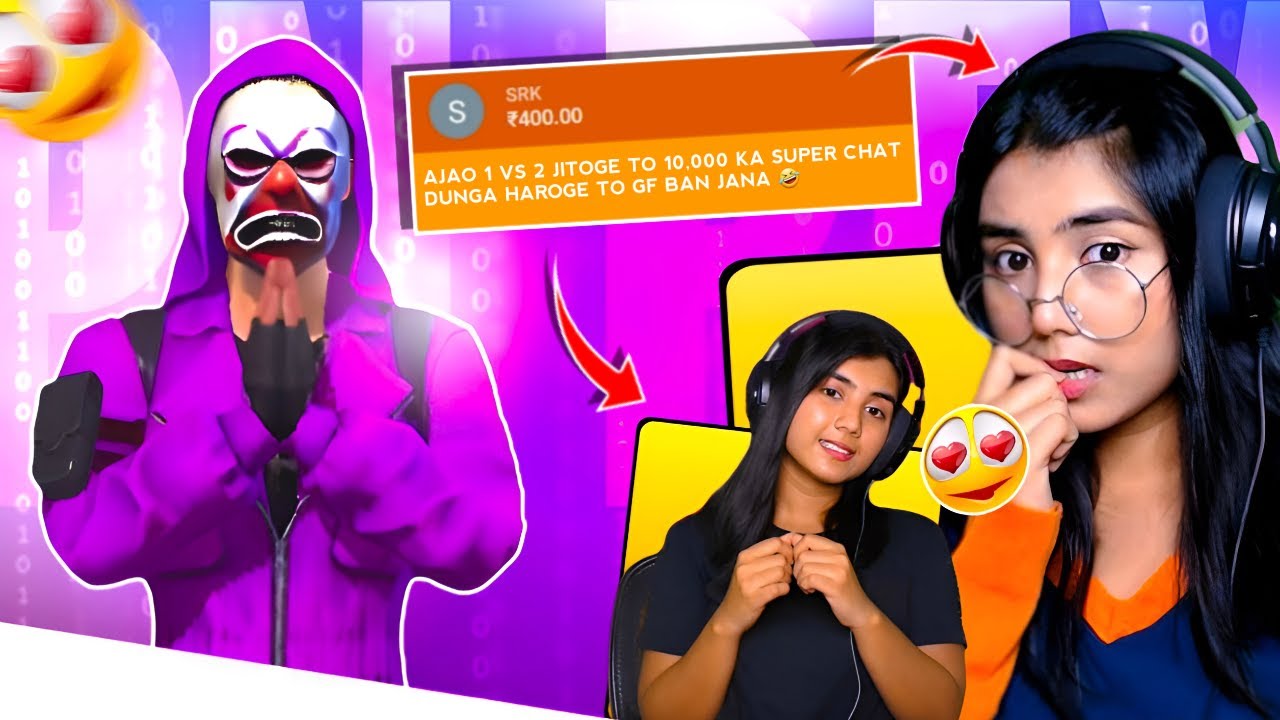 I Sent Superchat To Pn Kiara 😲 And Challenge 1 Vs 2 🥵 Garena Free Fire