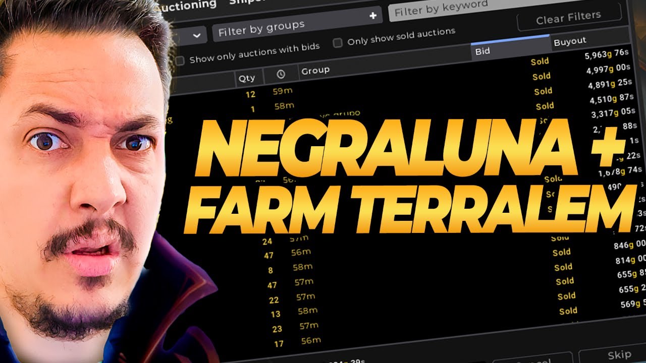 FARM DE GOLD + NEGRALUNA WOW AO VIVO - DICAS E TRUQUES #6 