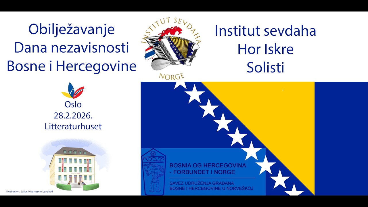 28.2.2026. Nastup Instituta sevdaha, hora Iskre i solista u Oslu povodom Dana nezavisnosti