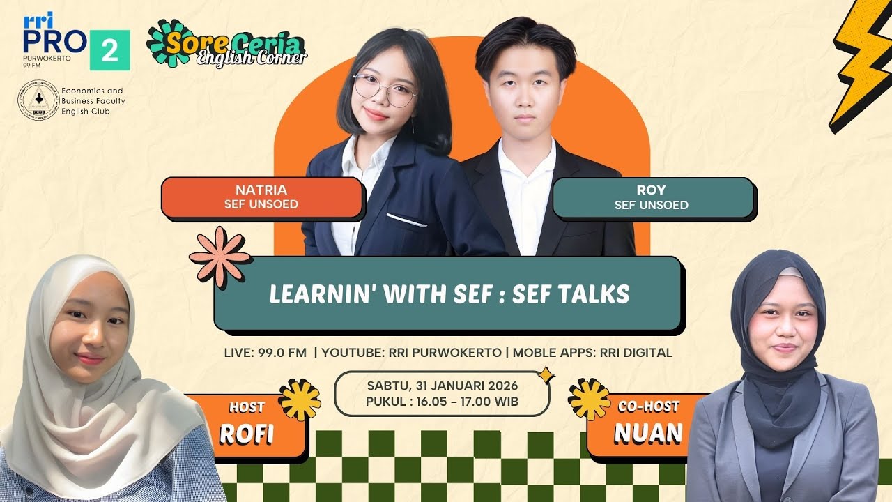LEARNIN' WITH SEF : SEF TALKS | ENGLISH CORNER