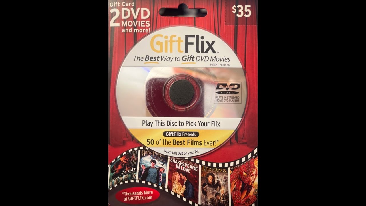 2006 GiftFlix Gift Card DVD