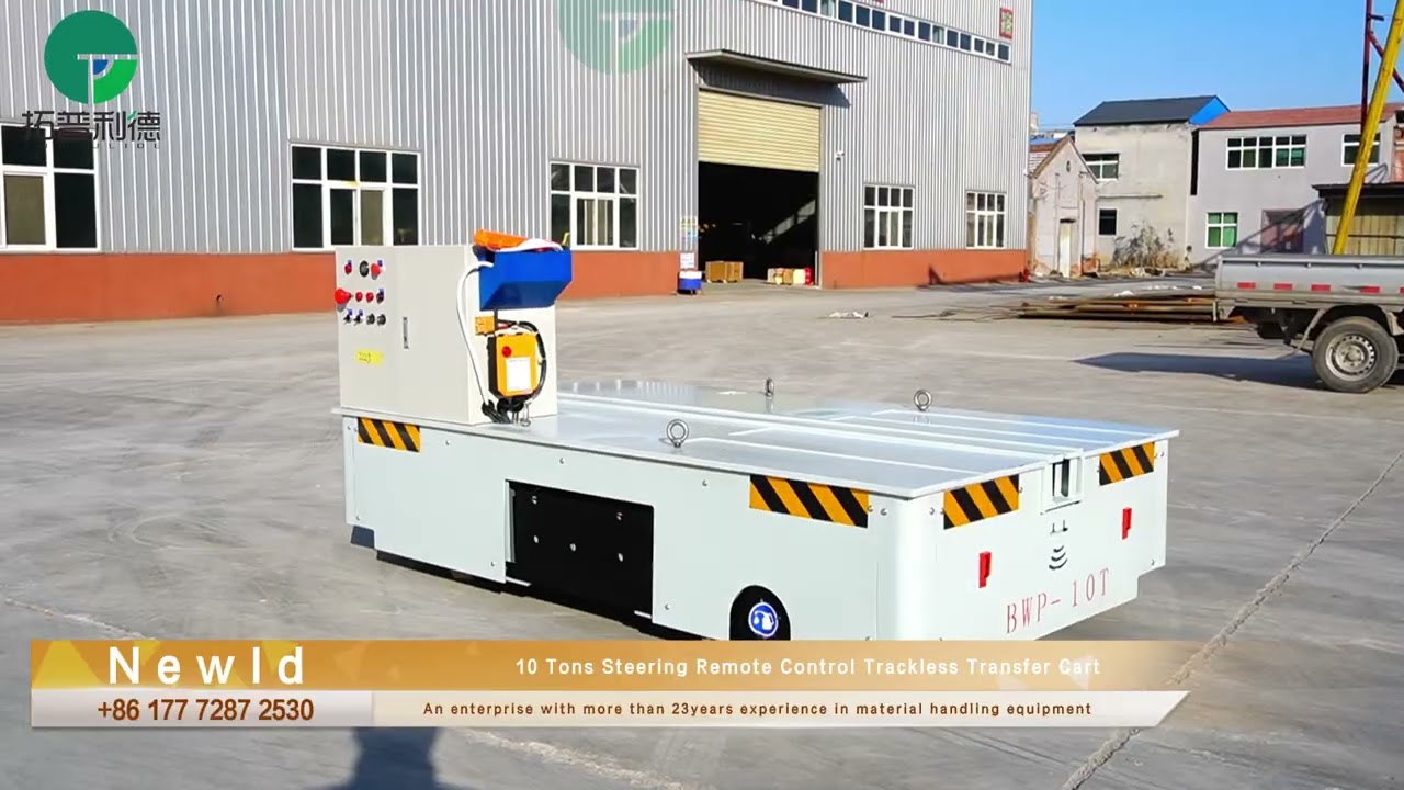 10 Tons Steering Remote Control Trackless Transfer Cart