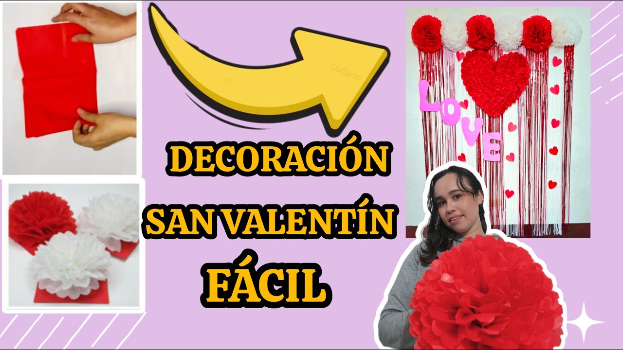 Cómo hacer un Fondo Decorativo de San Valentín (Fácil y Económico)