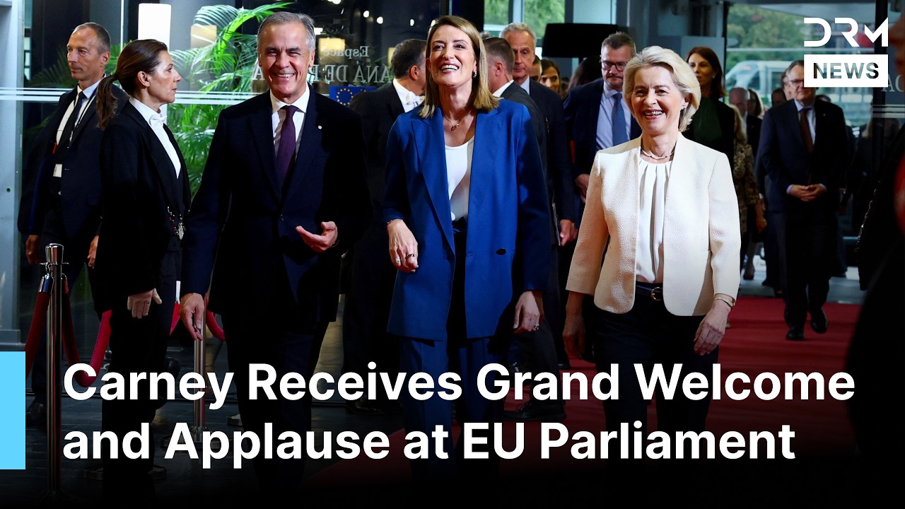 FULL VIDEO: Mark Carney Receives Grand Welcome and Applause at European Parliament | AC1B