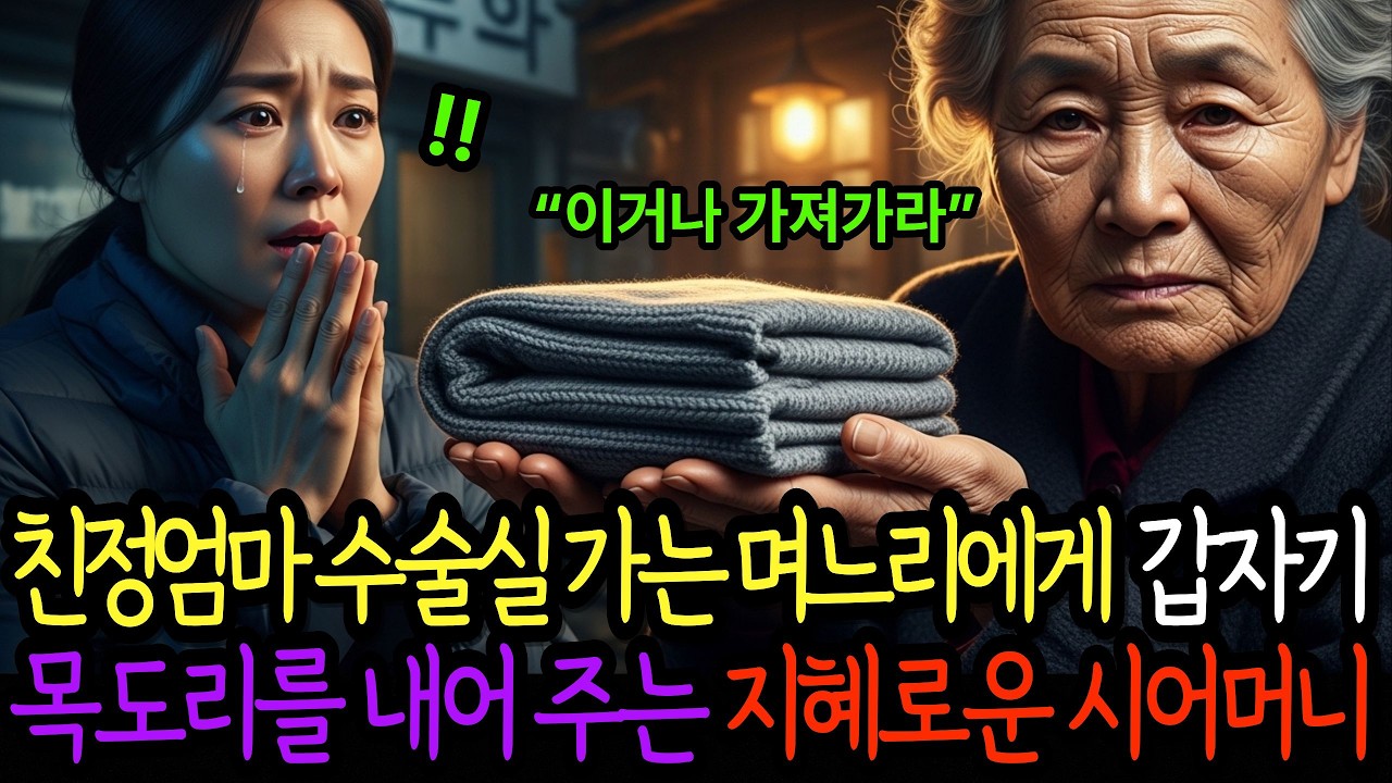 친정엄마 수술실 가는 며느리에게 갑자기 목도리를 내어 주는 지혜로운 시어머니