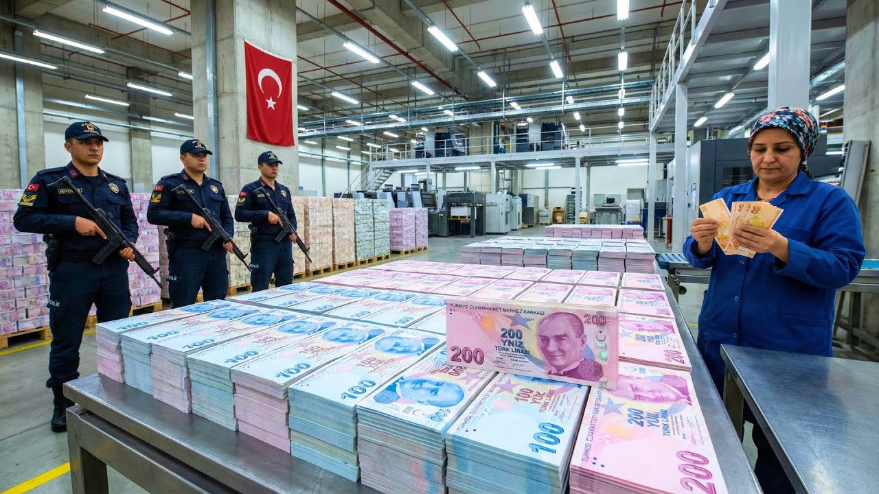 1 Billion in Banknotes per Day: Inside Turkey&rsquo;s Lira Factory - (AI VFX)