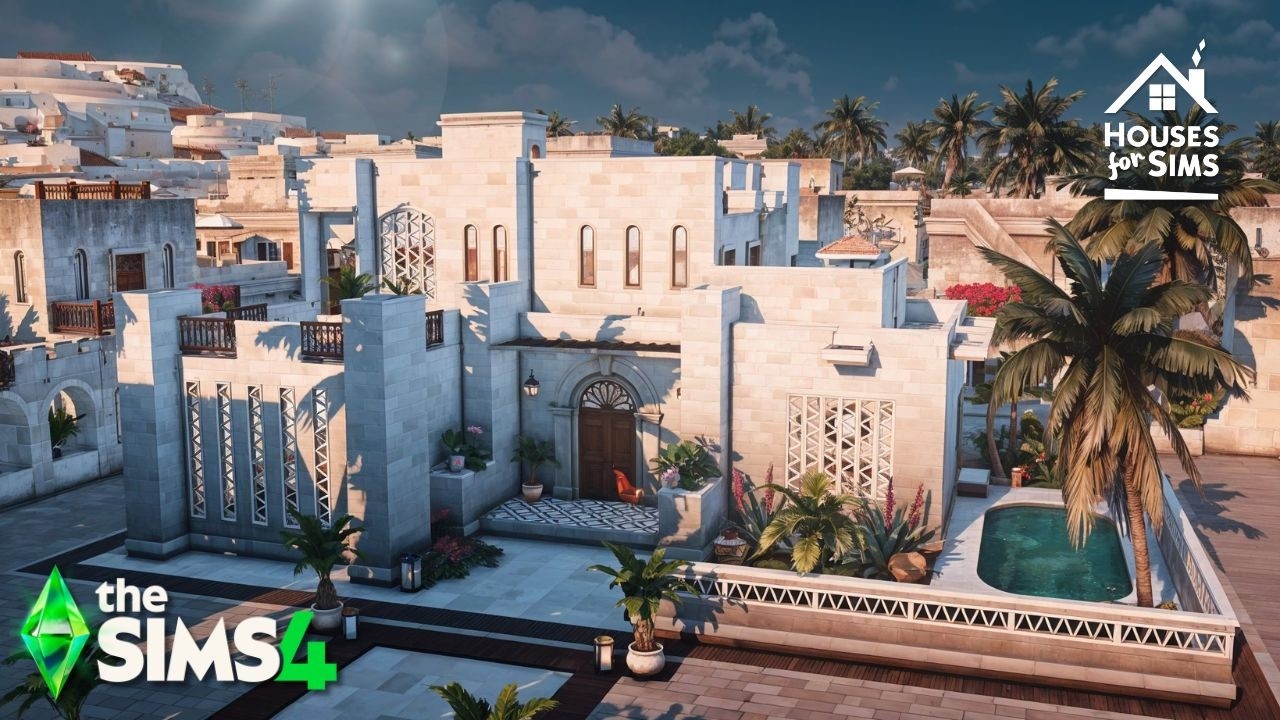 STUNNING FAMILY HOME IN DAMBELE - Royalty & Legacy - Relaxing Speed Build -THE SIMS 4 -