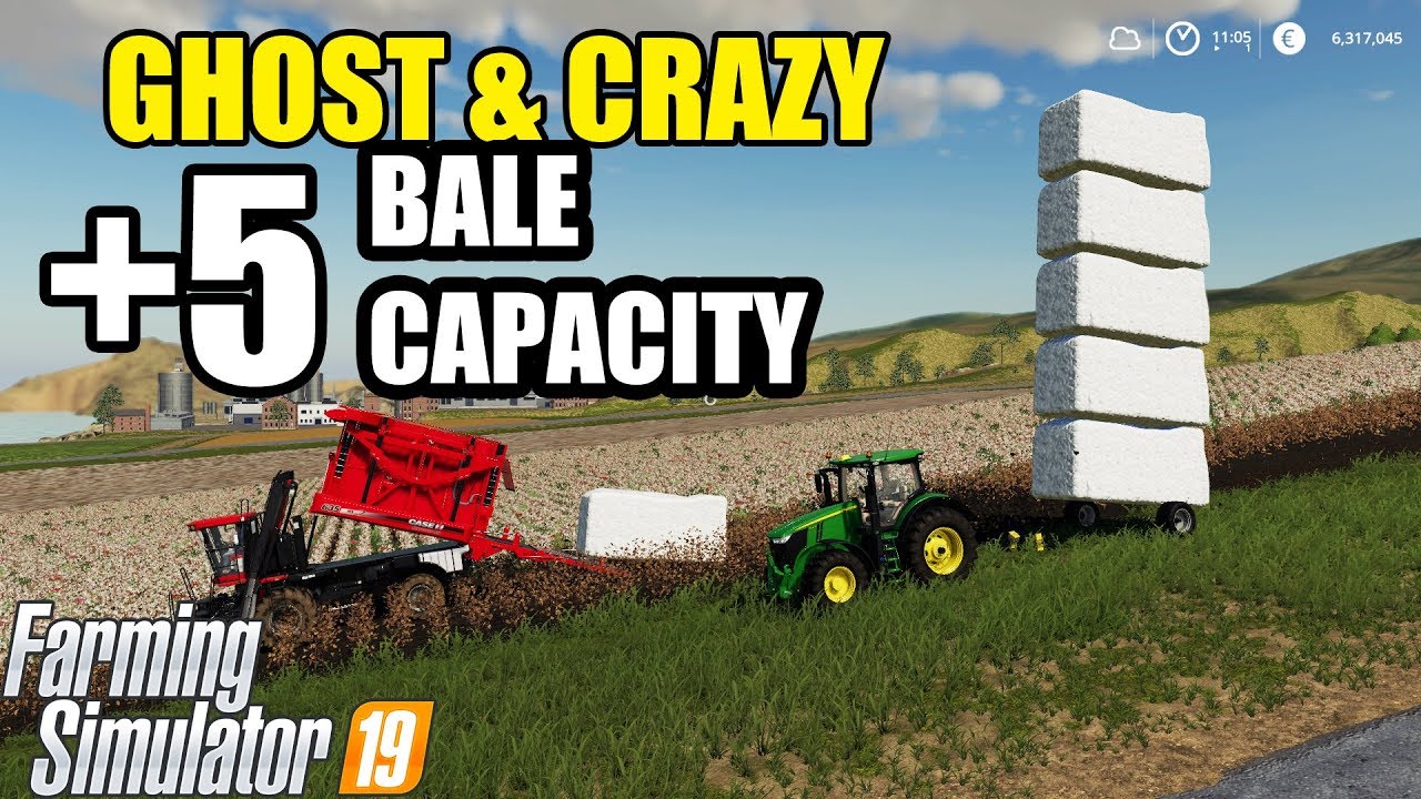 Farming Simulator 19 | GHOST & CRAZY COTTON  AUTO LOADER !!! +5 BALE CAPACITY 👏👏👏