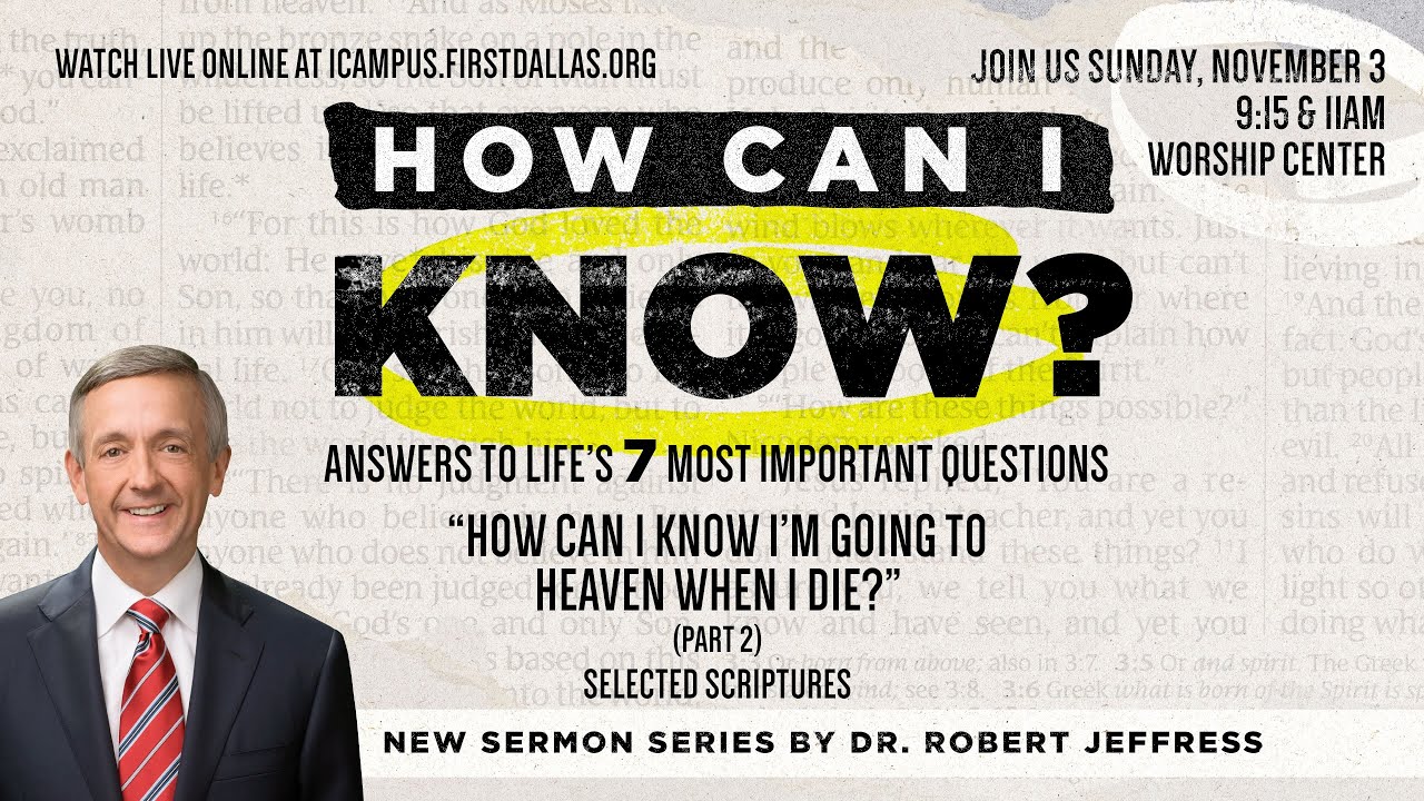 LIVE: "How Can I Know I'm Going To Heaven When I Die?” (Part 2)" | November 3, 2024 | 9:15am CT