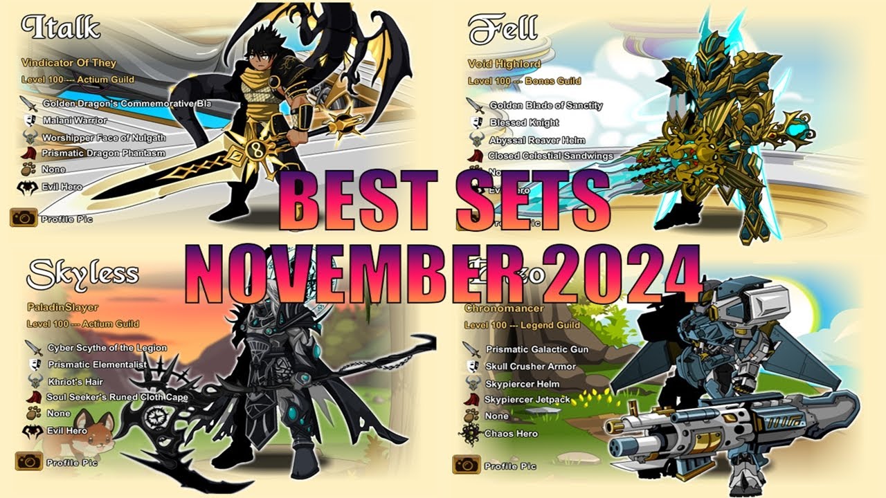 AQW - Best Sets Of The Month ( November 2024 )